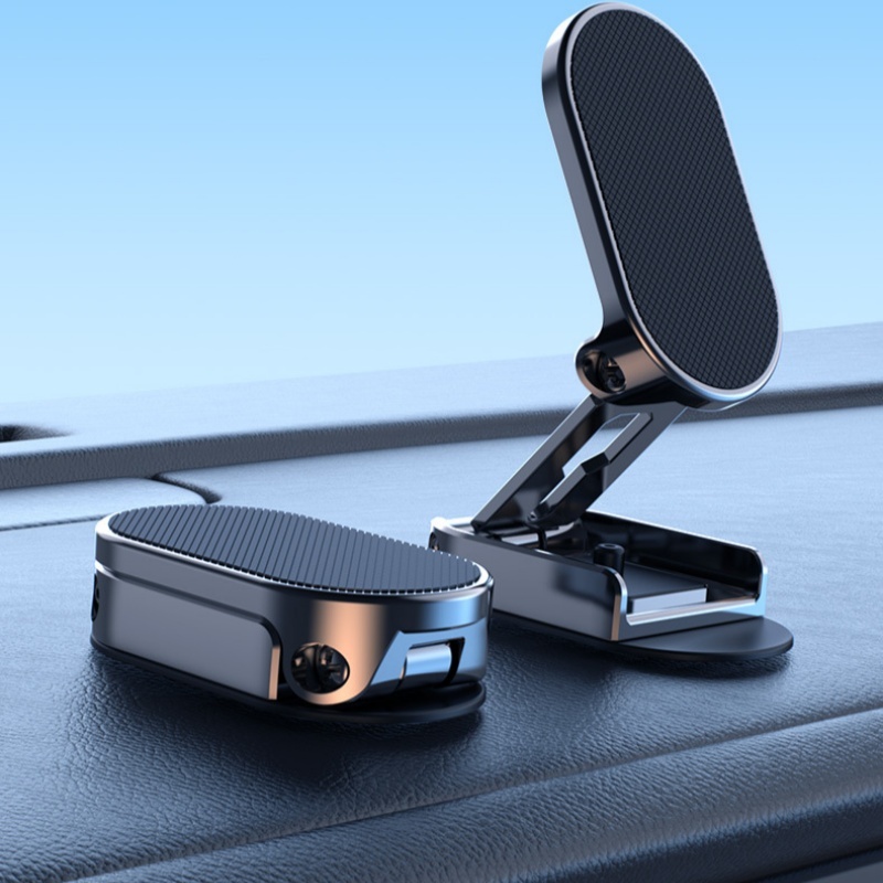 1 Kit Suporte Magnético Forte Para Telefone De Carro Giratório Smartphone De Celular Dobrável Alta Qualidade