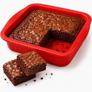 Forma Para Brownie Bolo Quadrada 27cm Em Silicone Antiaderente Sorvete Pudim Torta Gelatina Bolo Manjar Brigadeirão