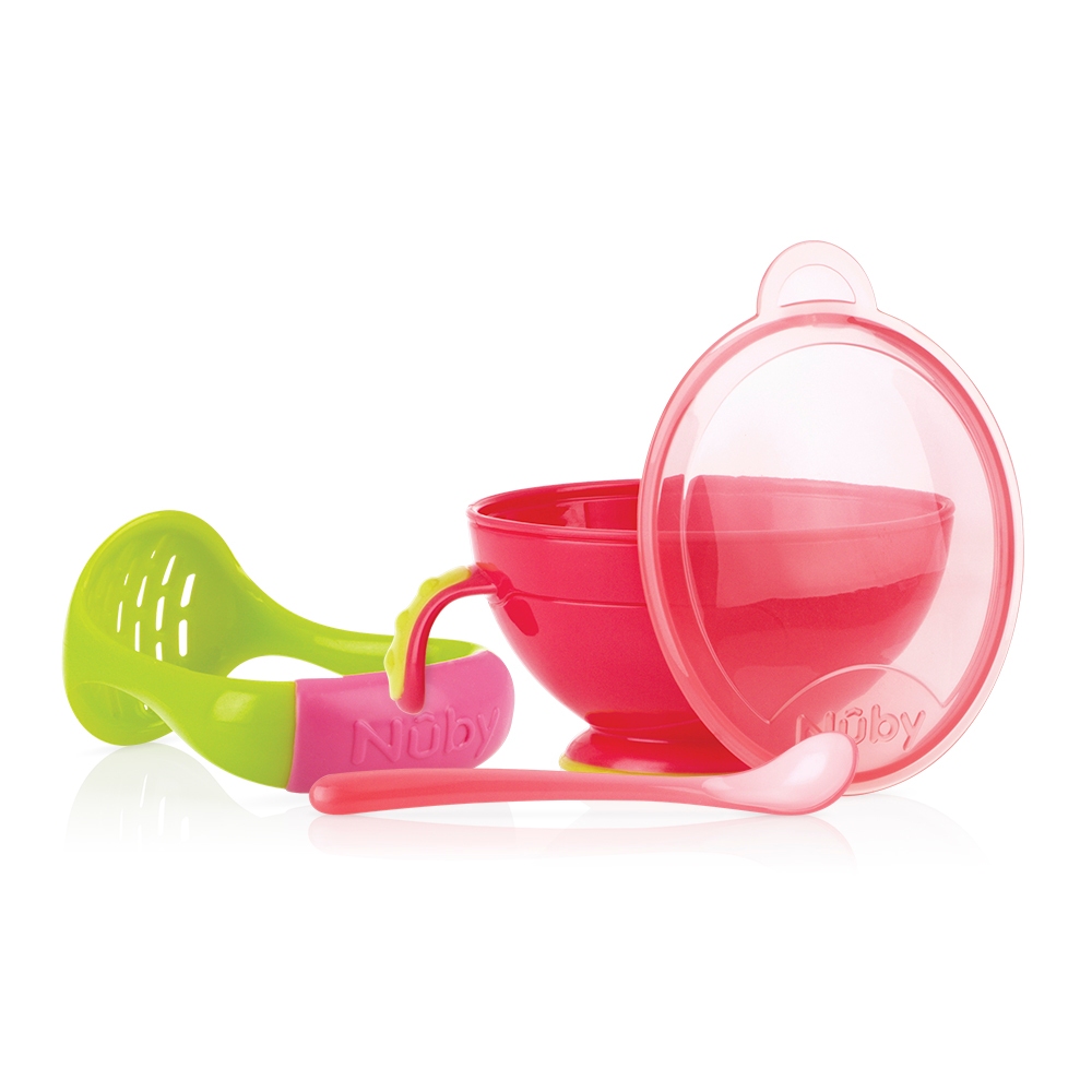 Preparador de Papinhas Colher Tampa Fruta Amassador Nuby
