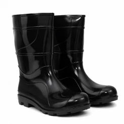Bota Galocha Impermeável PRETA EPI PVC Proteção Chuva Motoboy Entregador Limpeza ENVIO RÁPIDO !