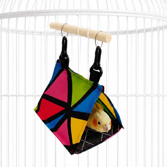 Casinha Cabana Para Pássaros Brinquedo De Calopsita Agapornis Ninho Estimação Pássaro Gaiolas Rede Dormir.