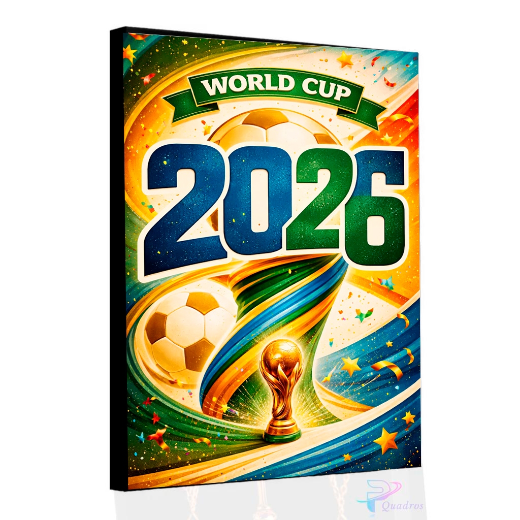 Quadro Decorativo Copa Do Mundo Brasil 2026 4K Seleção Brasileira Casa Copa Sala Quarto Parede Decoração