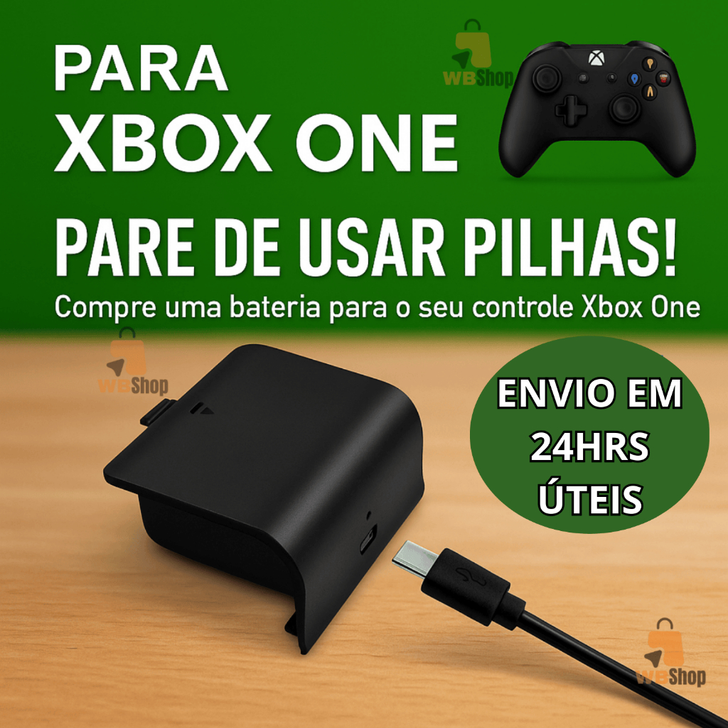 Carregador Bateria Para Controle Xbox One S Fat Series S Recarregável