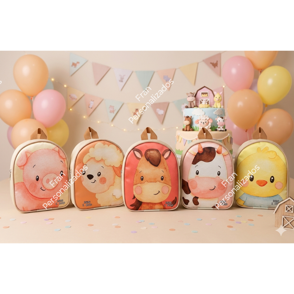 Mochila Personalizada Lembrancinha Infantil Fazendinha