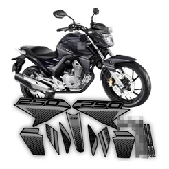 Kit Adesivos Compatível Com Cb Twister 250 2016 a 2024 Moto Preta Laminada