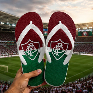 Chinelo Fluminense FC Masculino Estilo Torcedor Casual