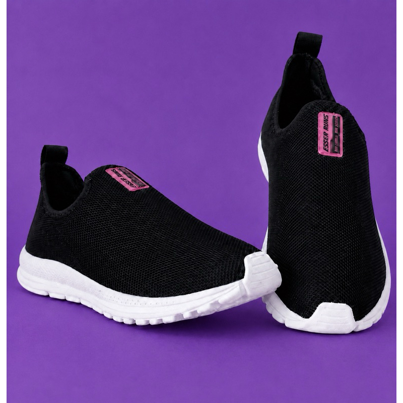 Tênis Meia Feminino Calce Fácil slip on Ortopédico Esportivo Leve e Confortável Casual Academia