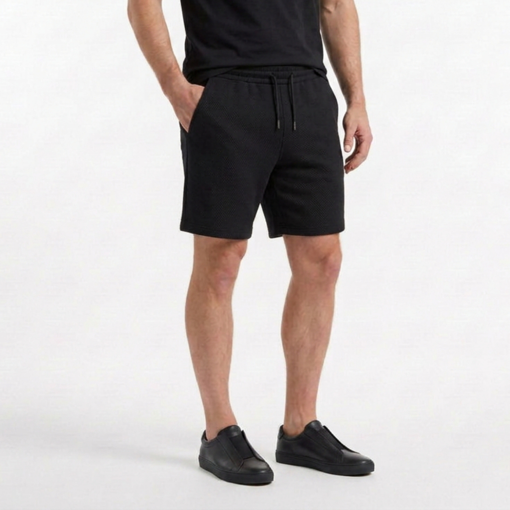 Shorts Bermuda Masculina Canelada Elastano Mauricinho Slim Premium Tech Confortável Praia Verão