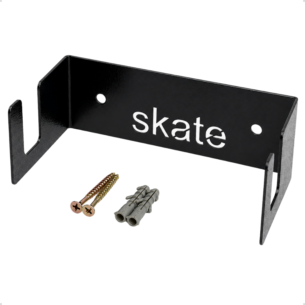 Suporte Skate Horizontal De Parede Cor Preto Reforçado