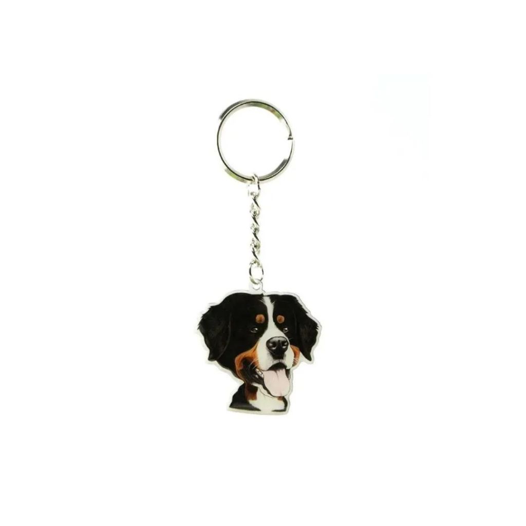 Chaveiro de Metal Heads Cachorro Raça Bernese Mountain Dog