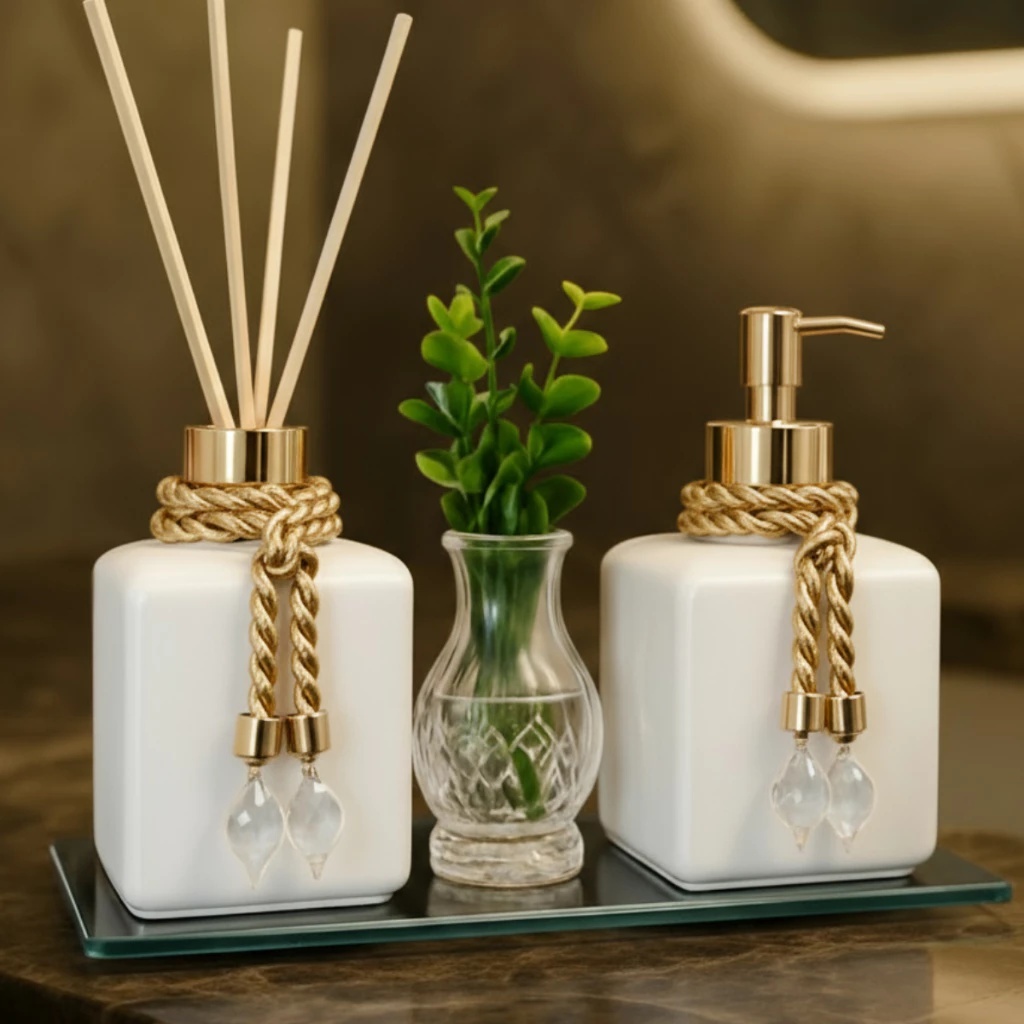 Kit Lavabo Pet Kit Completo 300 ML Luxo Com Bandeja Promoção Decorativo Escritorio Casa Nova