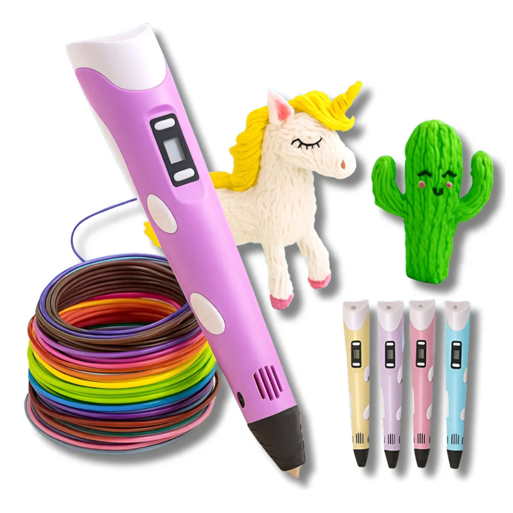 Caneta 3d Impressora Profissional + 5 Metros Refil Filamento + cabo Usb Infantil Várias Cores — imagem 2 de 2