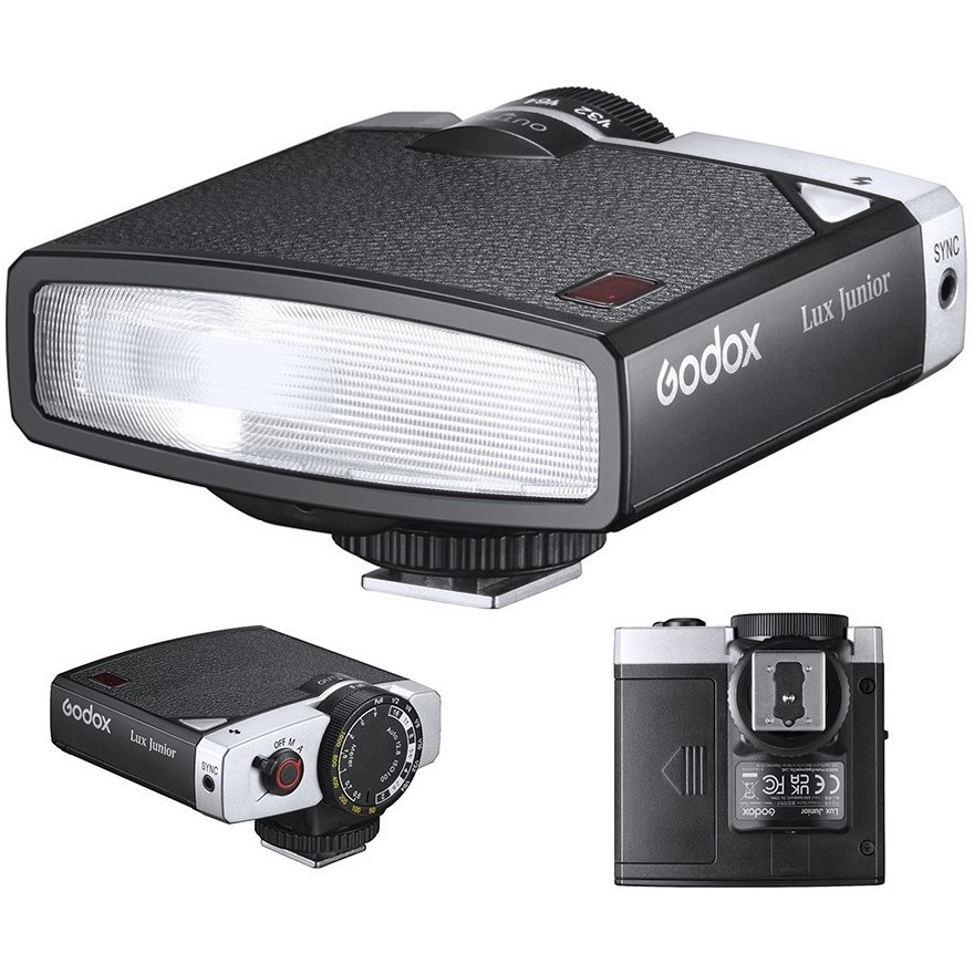 Flash Retrô Universal para Canon; Nikon; Lumix; Sony; Fujifilm - Godox Lux Junior