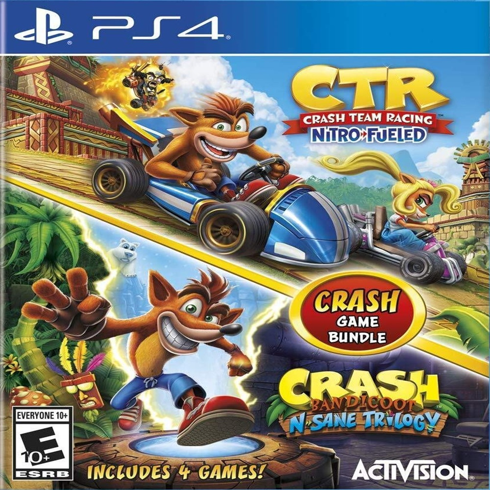 Pacote Crash Bandicoot N. Sane Trilogy + CTR Nitro-Fueled PS4 ou PS5