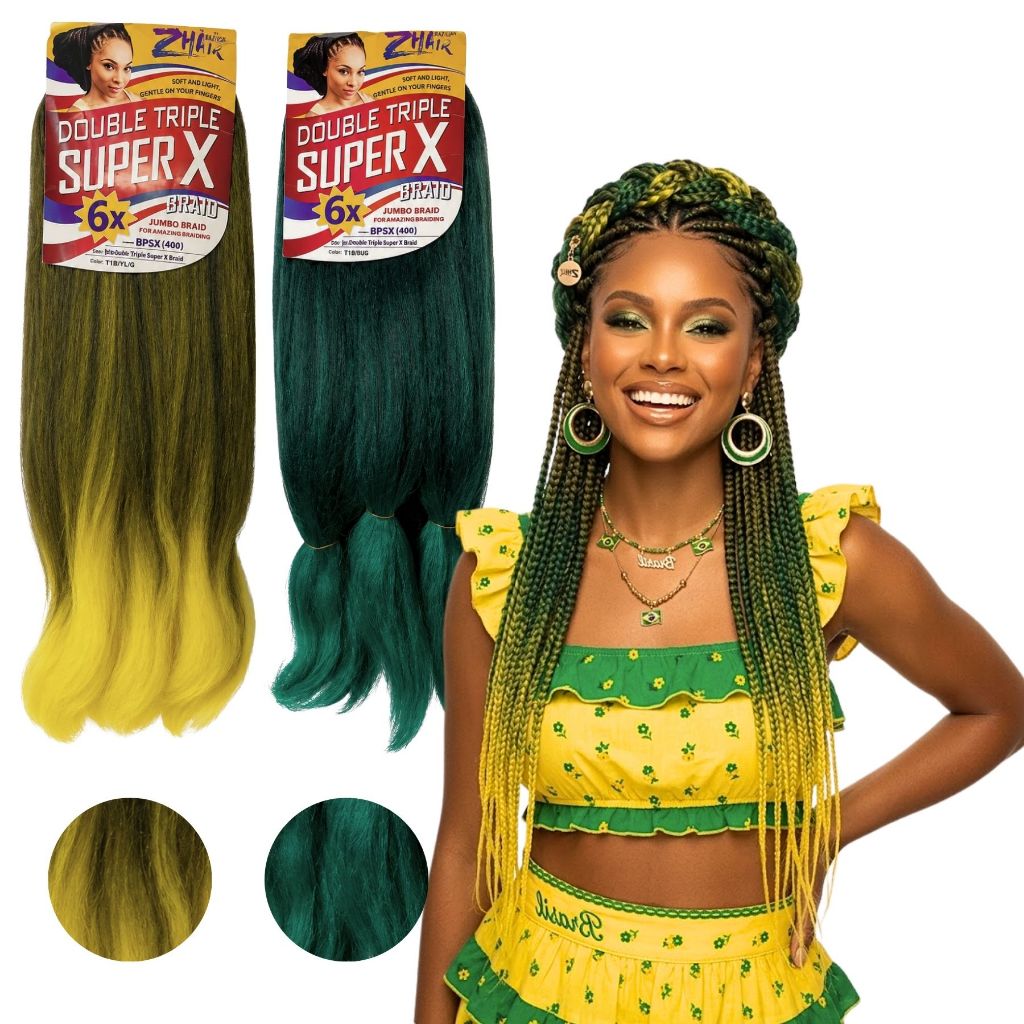 KIT 2 CABELOS JUMBÃO P/ BOX BRAIDS – NAGÔ 6X NATURAL E LEVE