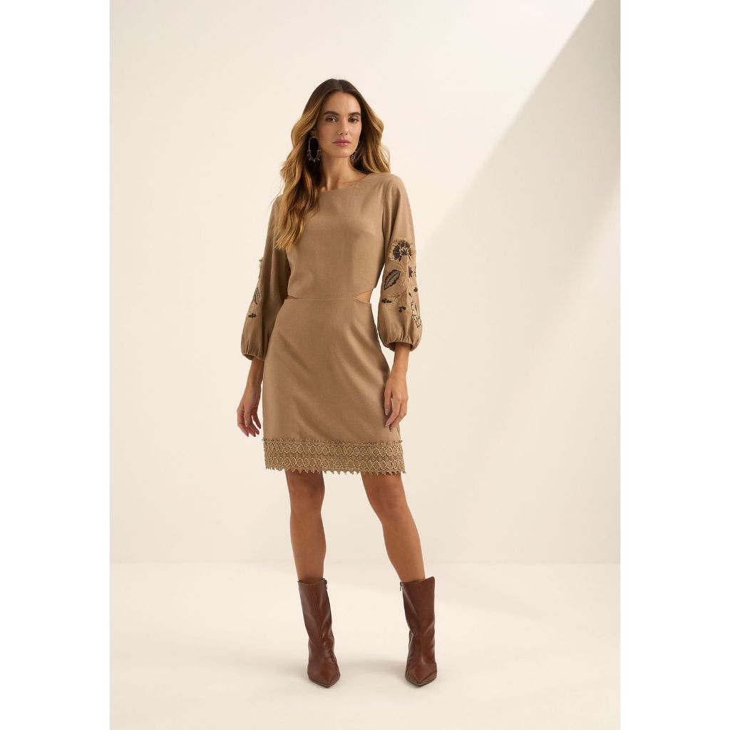 Vestido Feminino Em Linho Lez A Lez Elegante Lez A Lez
