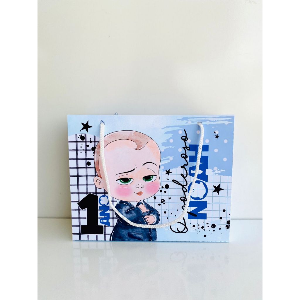 Sacolinha Personalizada O PODEROSO CHEFINHO lembrancinhas Aniversário infantil (20x15x6cm) PEGUE E MONTE