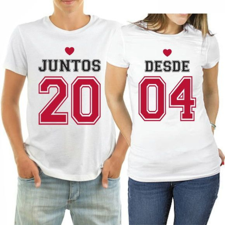 kit Casal Camiseta Dia Dos Namorados Trend Ano de Namoro Blusa Personalizada Com Data Camisa Casal