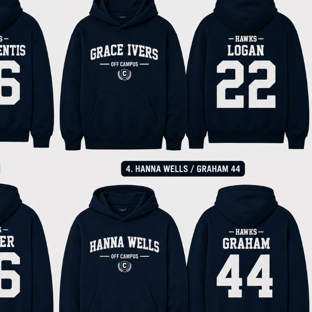 Moletom Feminino Briar University Canguru Hawkis Casual Inverno Off Campus Serie Amores Improvavei Graham