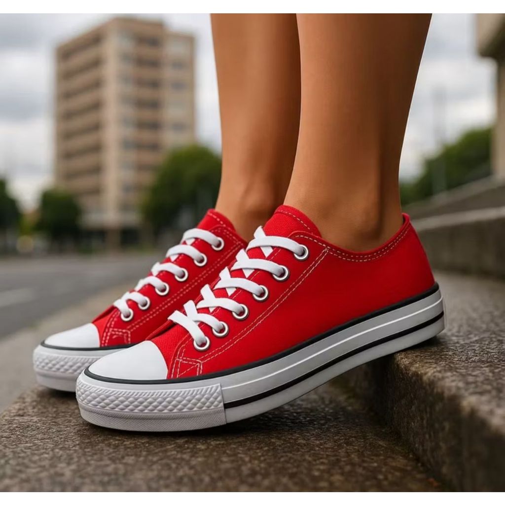 Tênis Feminino Casual All Confortável Star Leve Macio Tradicional Oferta Envio Imediato