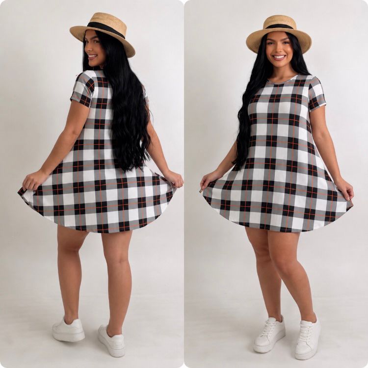 Vestido Rodado Manguinha Festa Junina Xadrez Copa do Brasil São João
