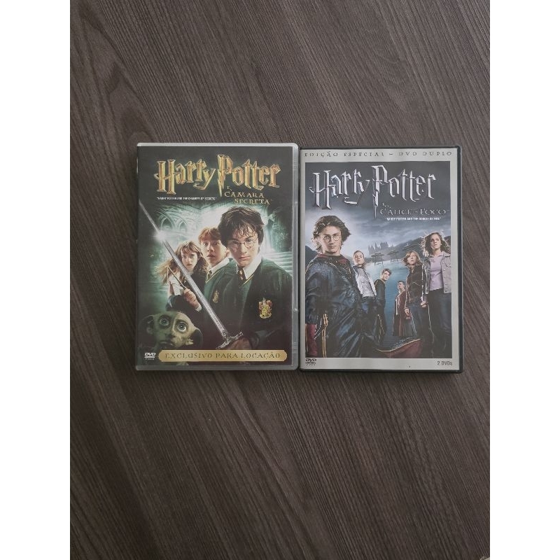 Lote 2 DVDs Harry Potter: A Câmara Secreta (Ed. Especial Locação) + O Cálice de Fogo (Ed. Especial Dupla)