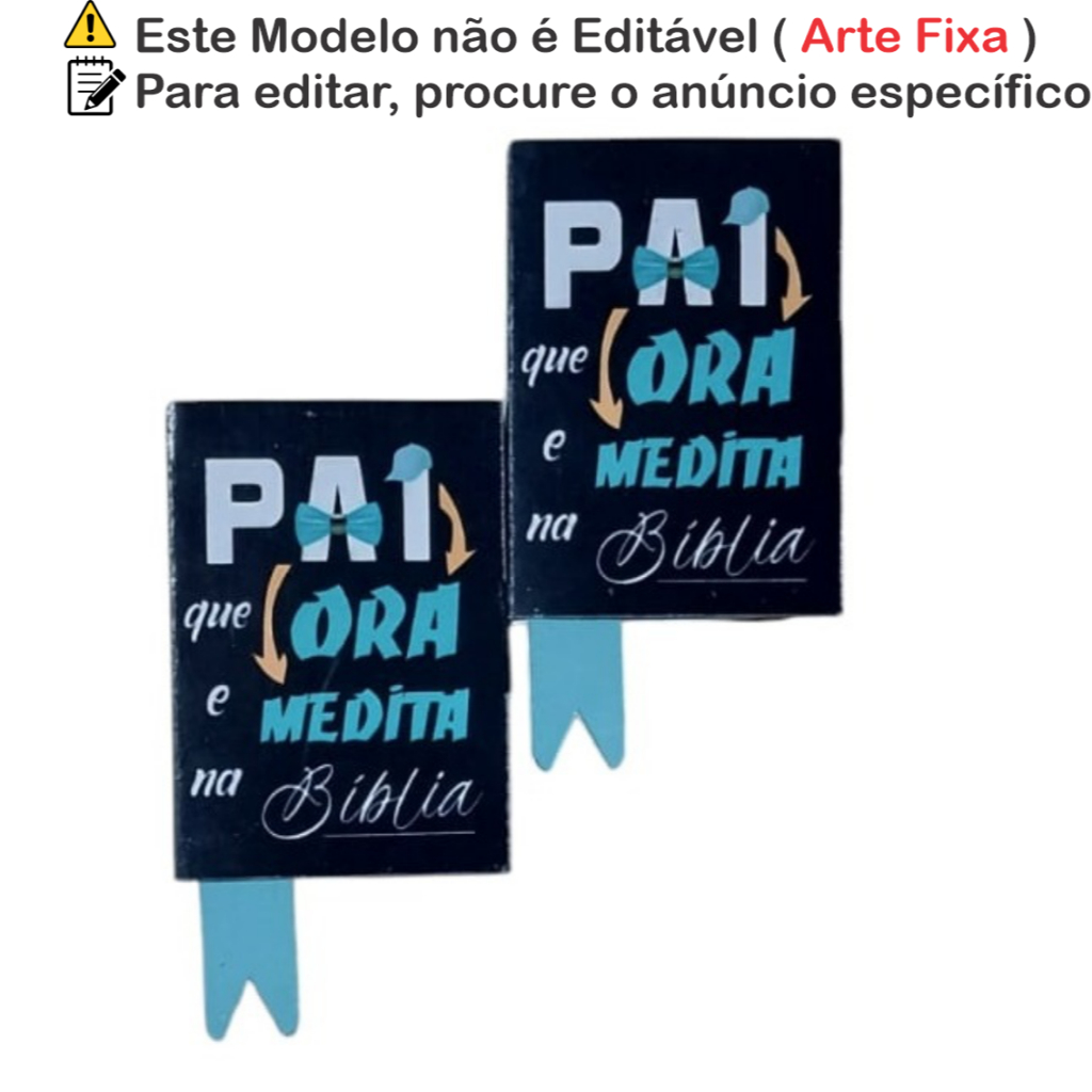 Caixinha Mini Livro para 2 Bis – Tema Dia dos Pais (Papel Fotográfico – Não Personalizada) | preto com azul cod paiPa