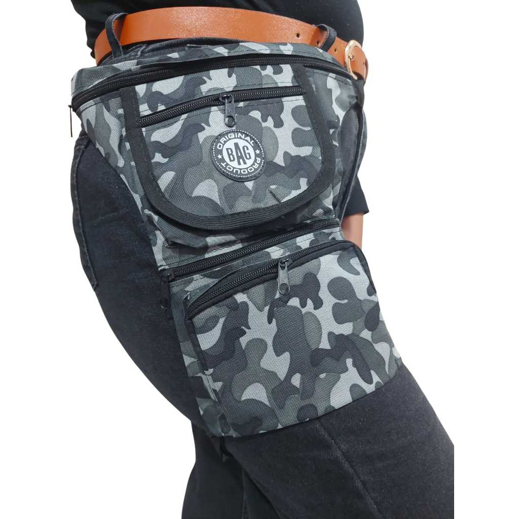 kit 10 Bolsa Pochete de Perna Cartucheira Tatical Motoboy Camping pescador Caçador