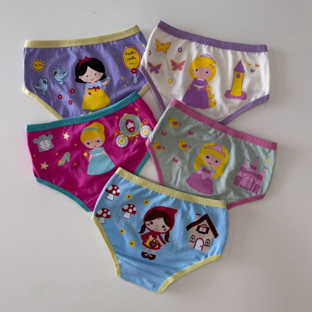 kit Calcinha Infantil Menina Algodão Estampada Confortável Premium com Forro 100% Algodão Cobre Todo Bumbum