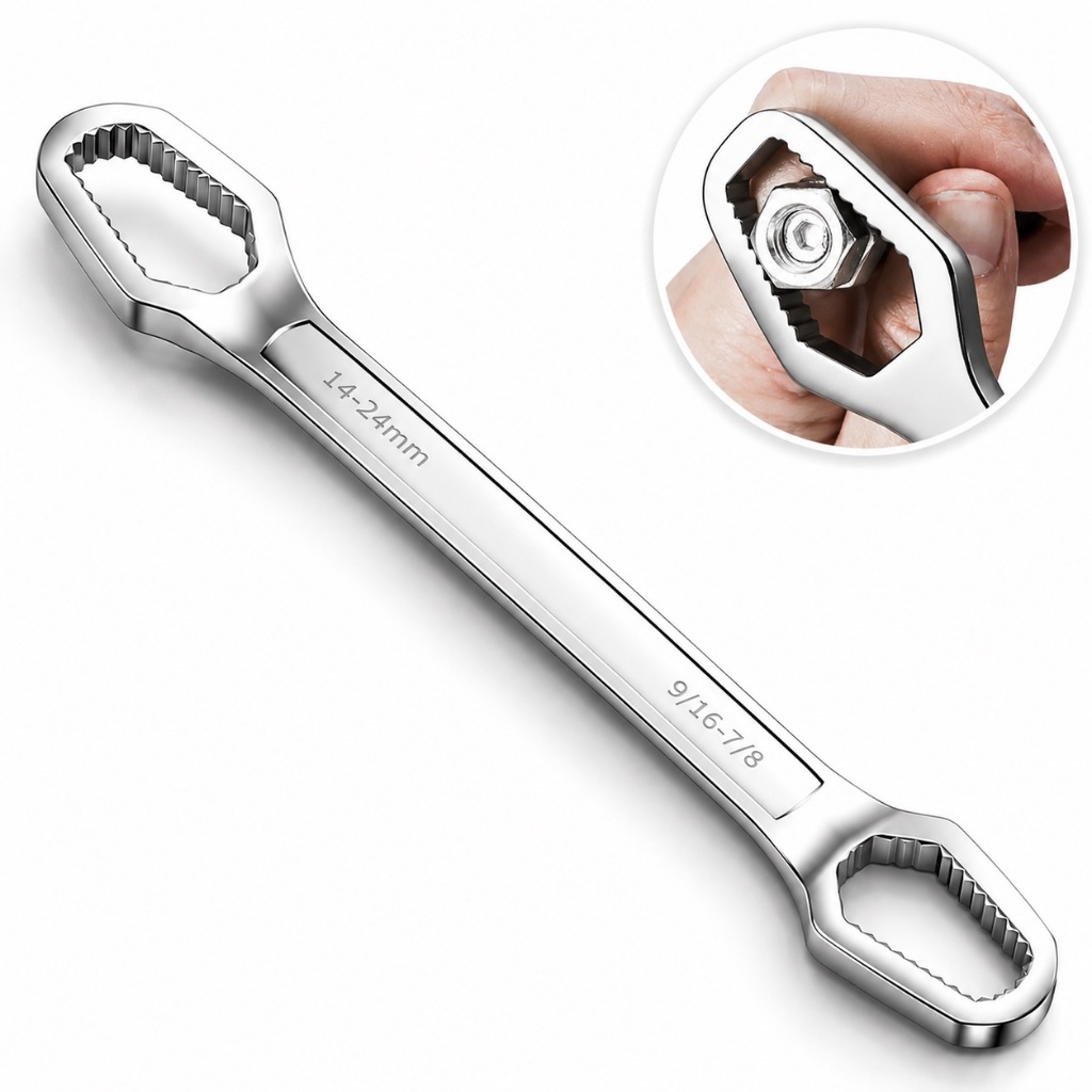Chave Boca Fixa Aço Universal 8 a 22mm Cabeça Dupla Torx Ferramenta Resistente Multifuncional