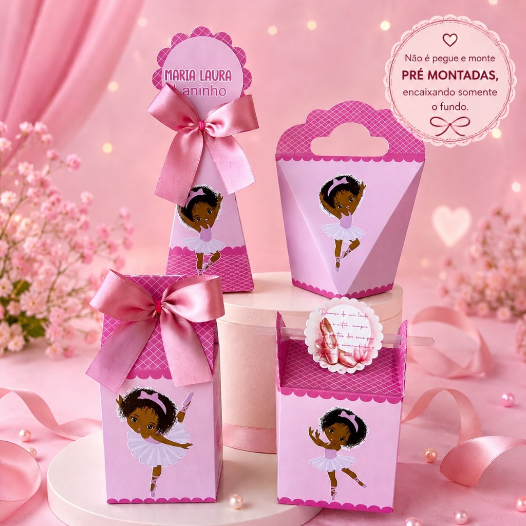 Lembrancinha Personalizada Kit Festa Aniversario Infantil Tema Bailarina