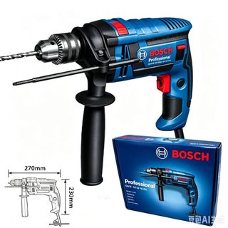 Furadeira de impacto Bosch 1200W multifuncional residencial – fura parede, concreto, madeira – caixa de papelão