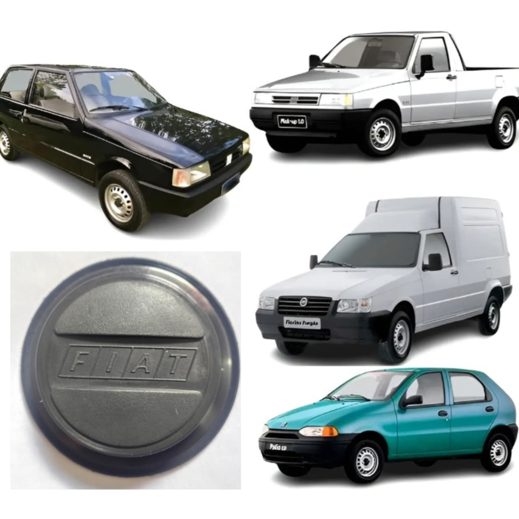Jogo 4 Calota Cubo Miolo Roda Original Fiat Uno Palio Fiorino Elba 4432333