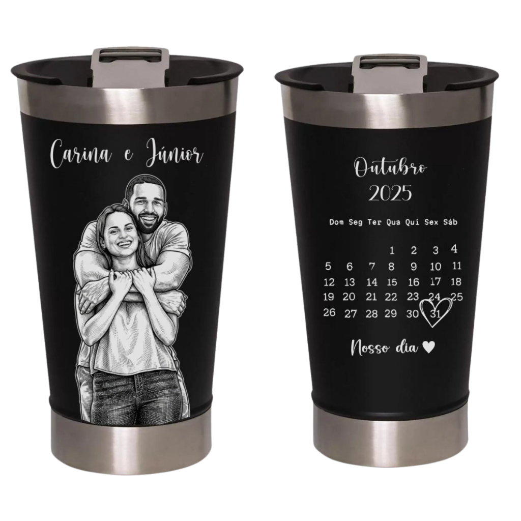 Copo Térmico Personalizado Com Foto Presente Dia Dos Namorados Gravação A Laser