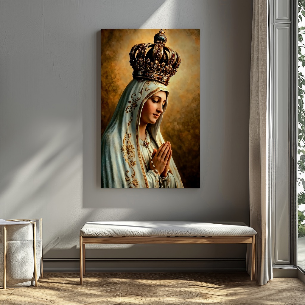 Quadro Decorativo Borda Sem Fim Nossa Senhora 60x90