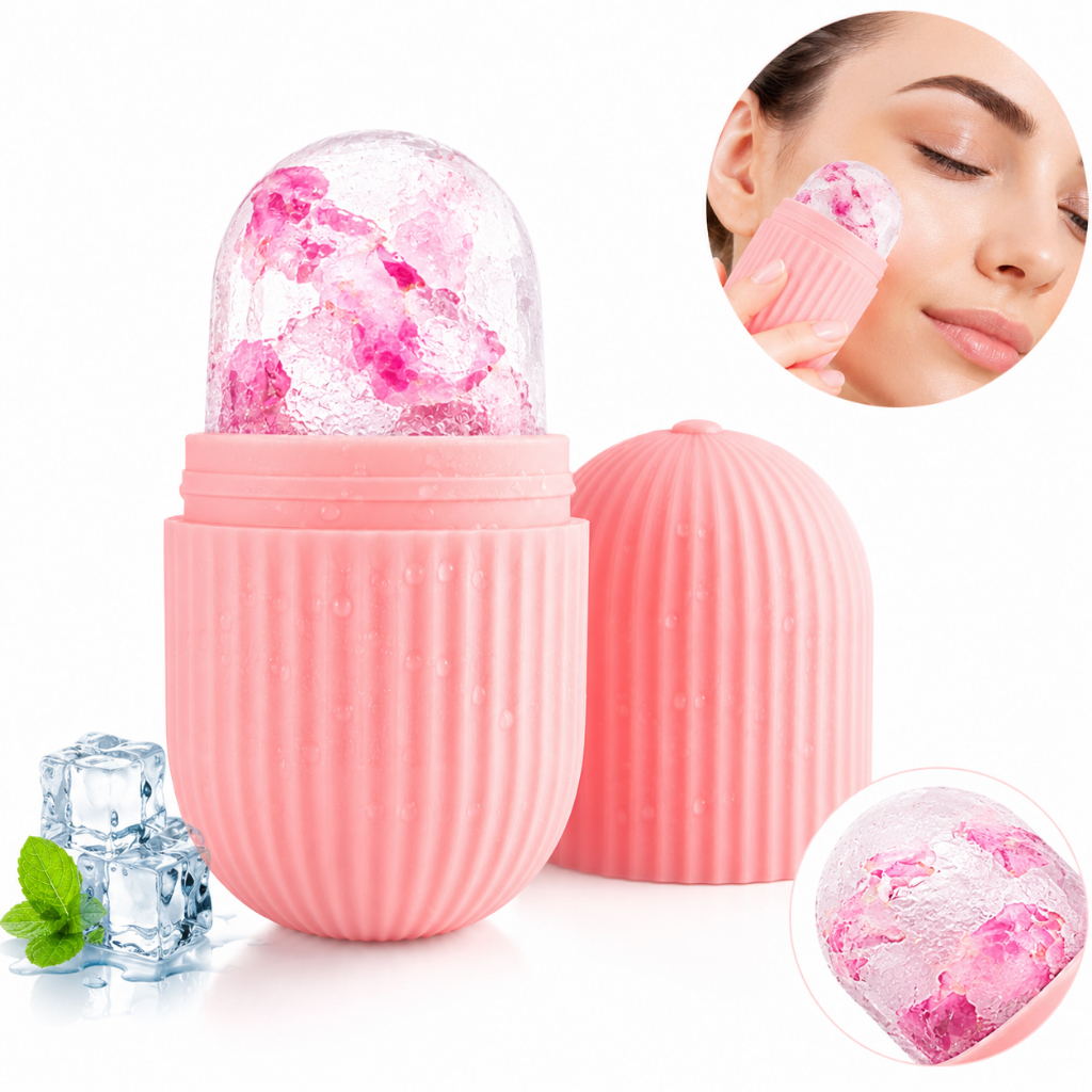 Massageador Facial Gelado em Silicone Para Olheiras E Cuidados com a Pele