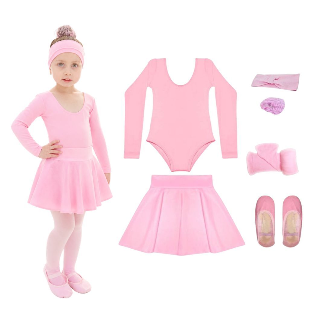 Uniforme Infantil 6 Itens Inverno C/ Collant Manga Longa Suplex