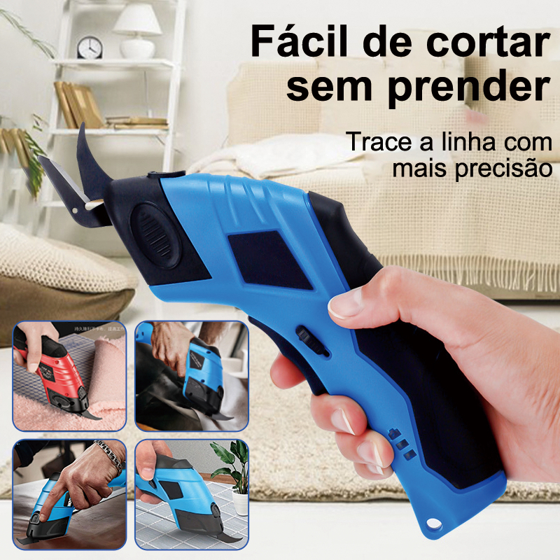 Tesoura Elétrica Para Cortar Tecido Sem Fio Usb Recarregável Cor Aleatório