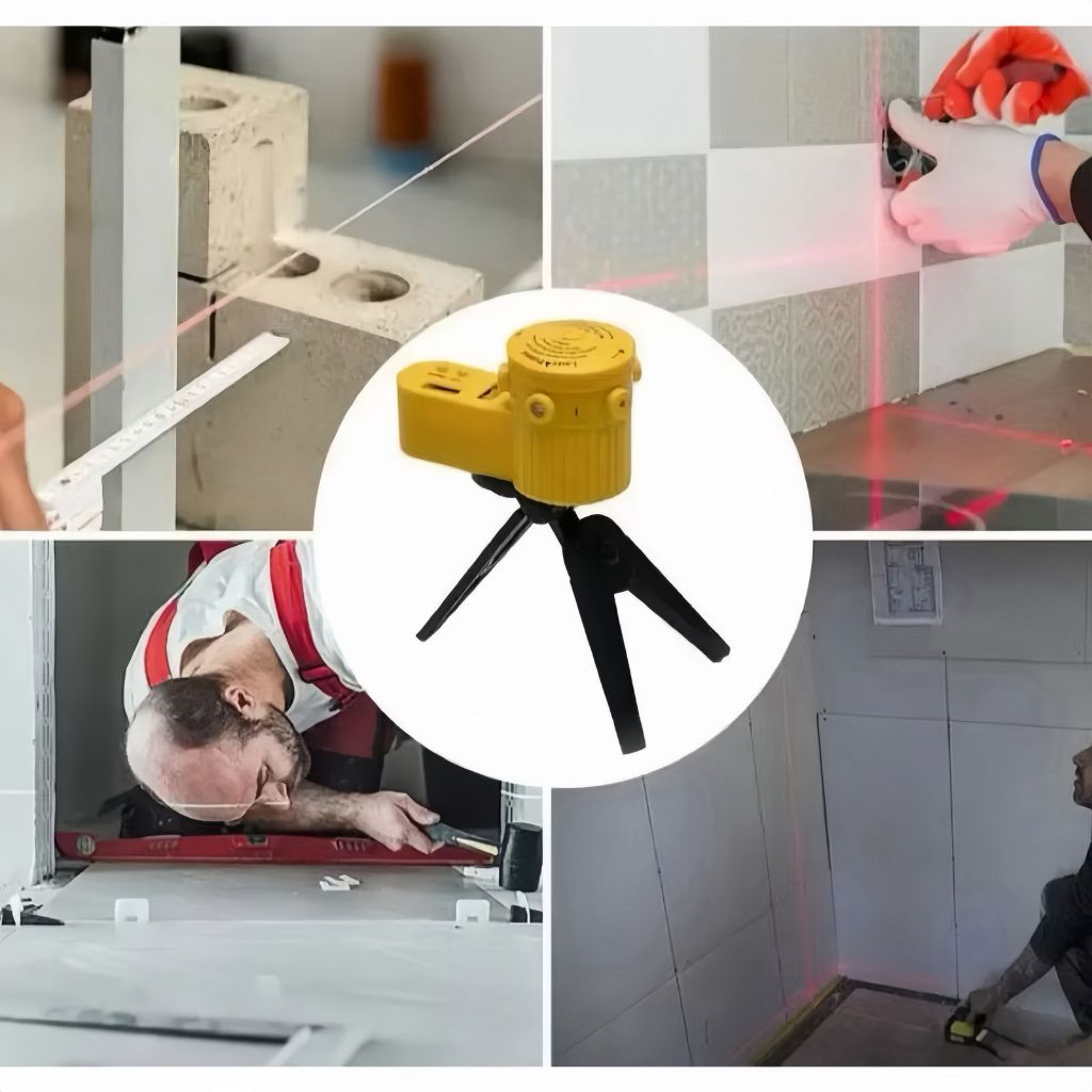 Dispositivo Multifuncional de Nível a Laser LED com Medição Vertical e Horizontal e Tripé