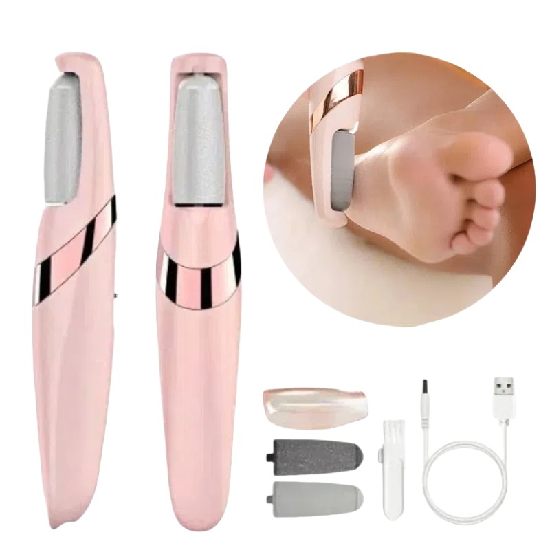 Lixador de Pé Elétrico - Esfoliador Tira Calos Pedicure Portátil Marisa Lixa Elimina Calo Usb