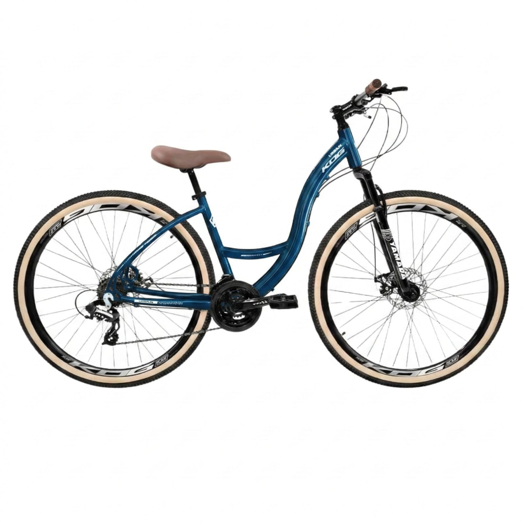 Bicicleta Aro 29 Feminina Kog Urban 21 Marchas Pneus Faixa Bege - Bicicleta Aro 29 Vintage