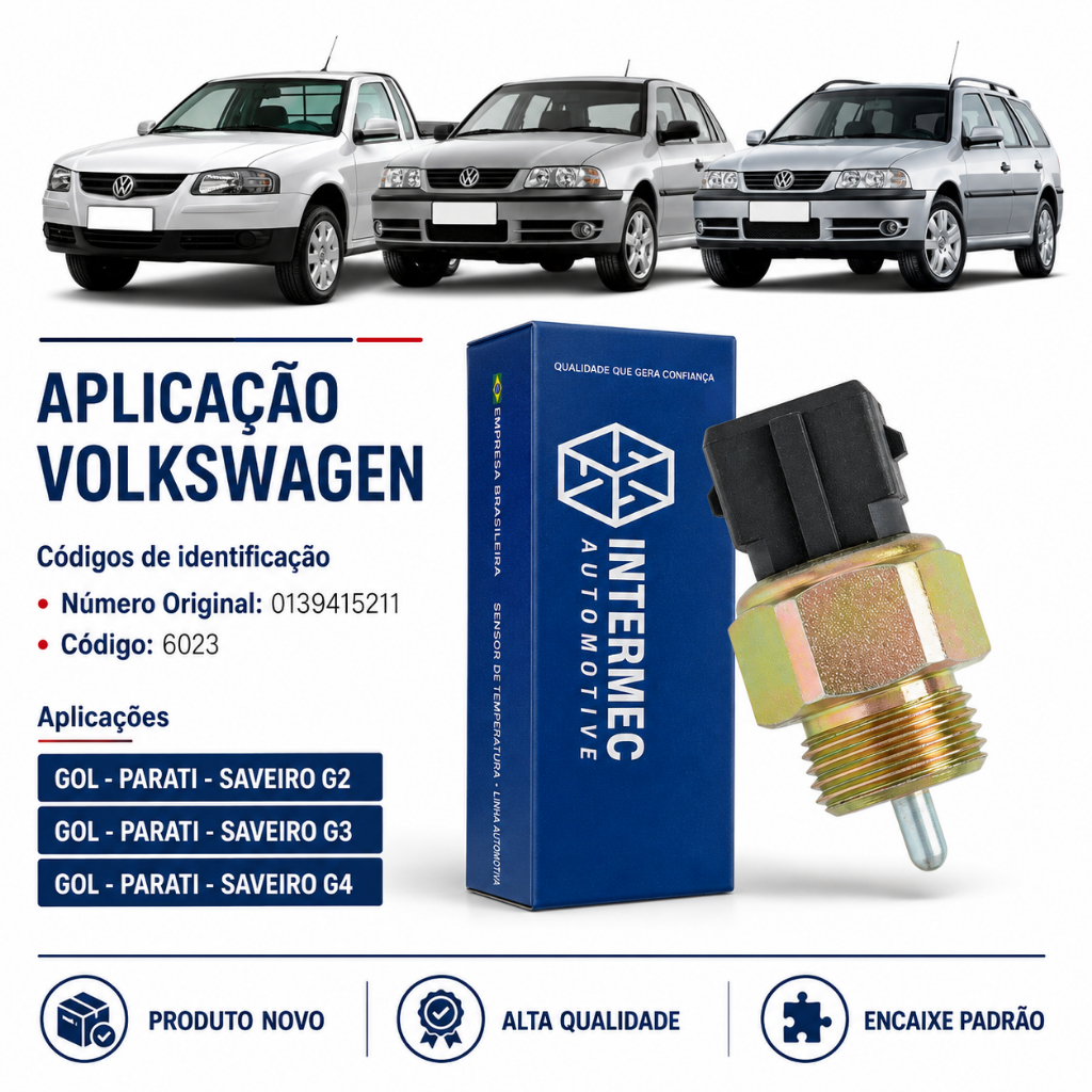 Interruptor Sensor Luz De Marcha Ré Gol Parati Saveiro G2 G3 G4 - 6023