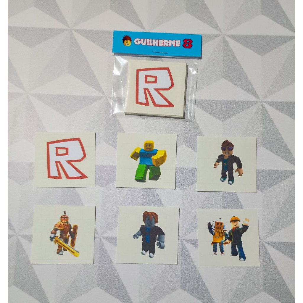 Jogo da Memória Personalizado 6 pares Lembrancinha Festa Aniversário Infantil Personalizados Roblox