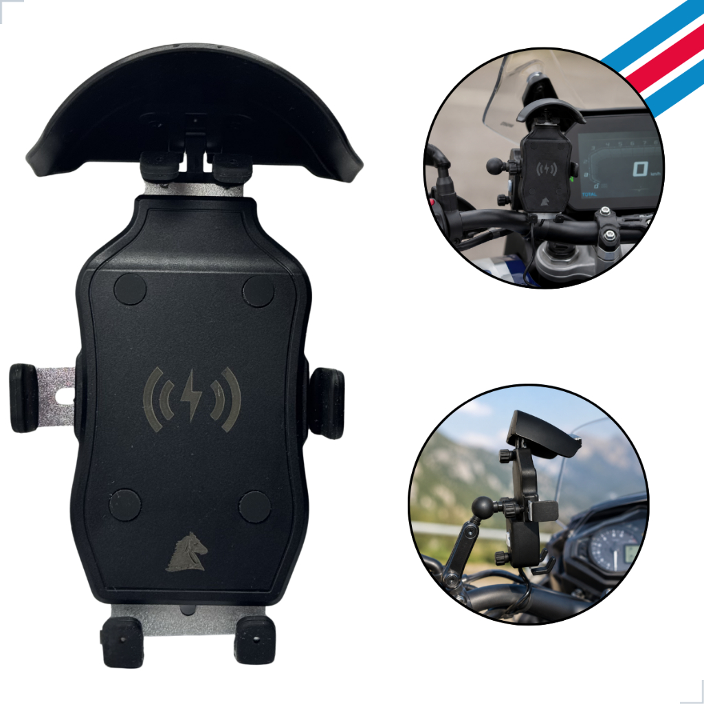 Suporte Celular Moto SR-11 Stallion Carregador Indução USB 3.0 Modelo Universal