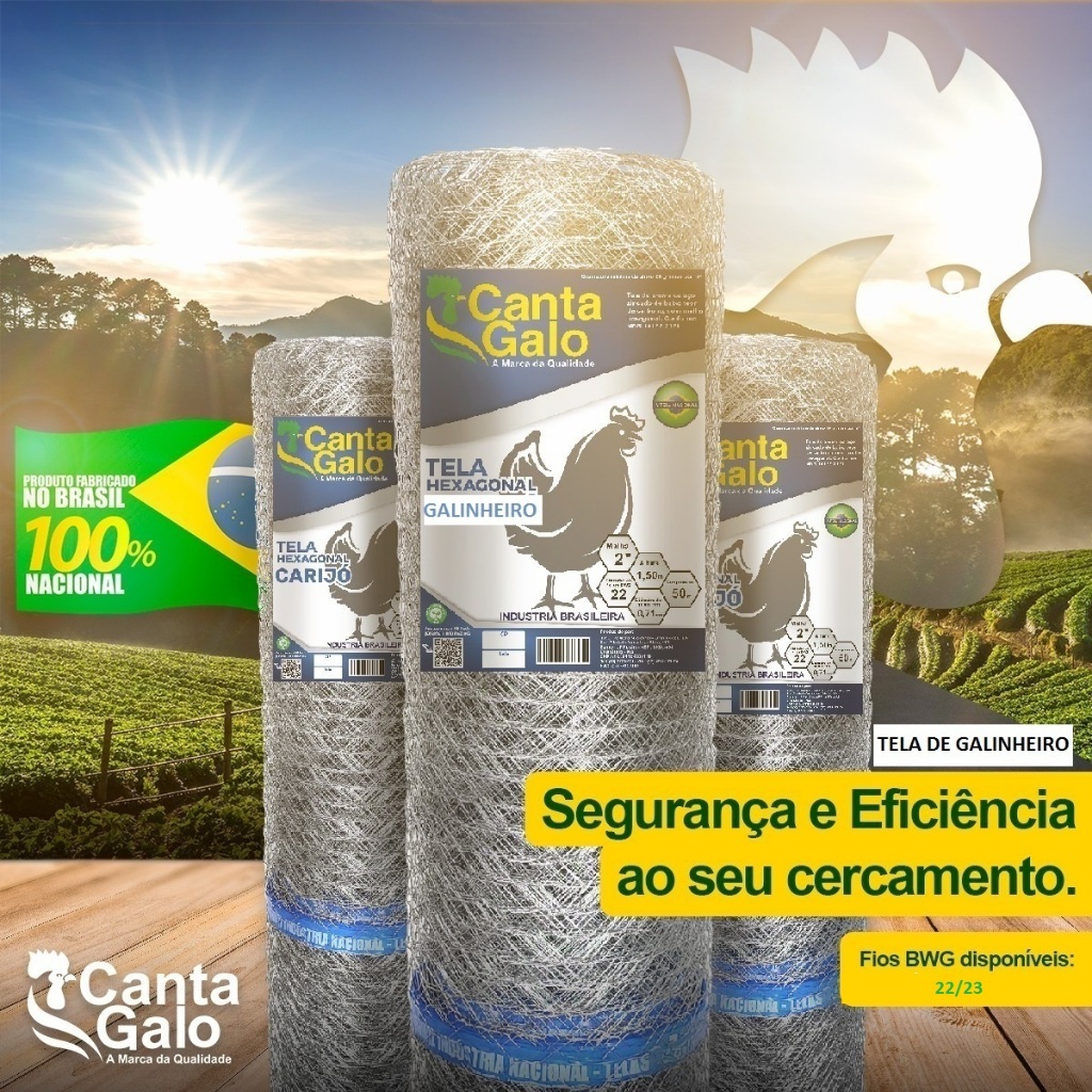 10 a 15 Metros Tela de Galinheiro Arame Galvanizado Fio 23 1,50 de Altura