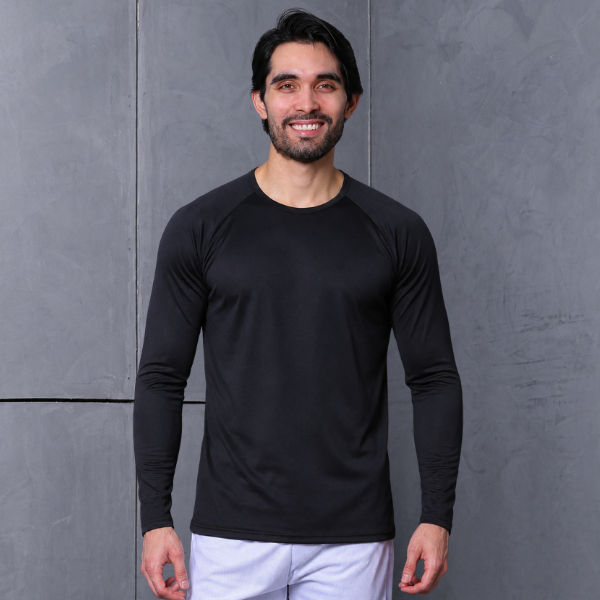 Camisa Térmica Proteção Uv 50+ Segunda Pele Camiseta Blusa Malha Fria Unissex Academia Manga Longa