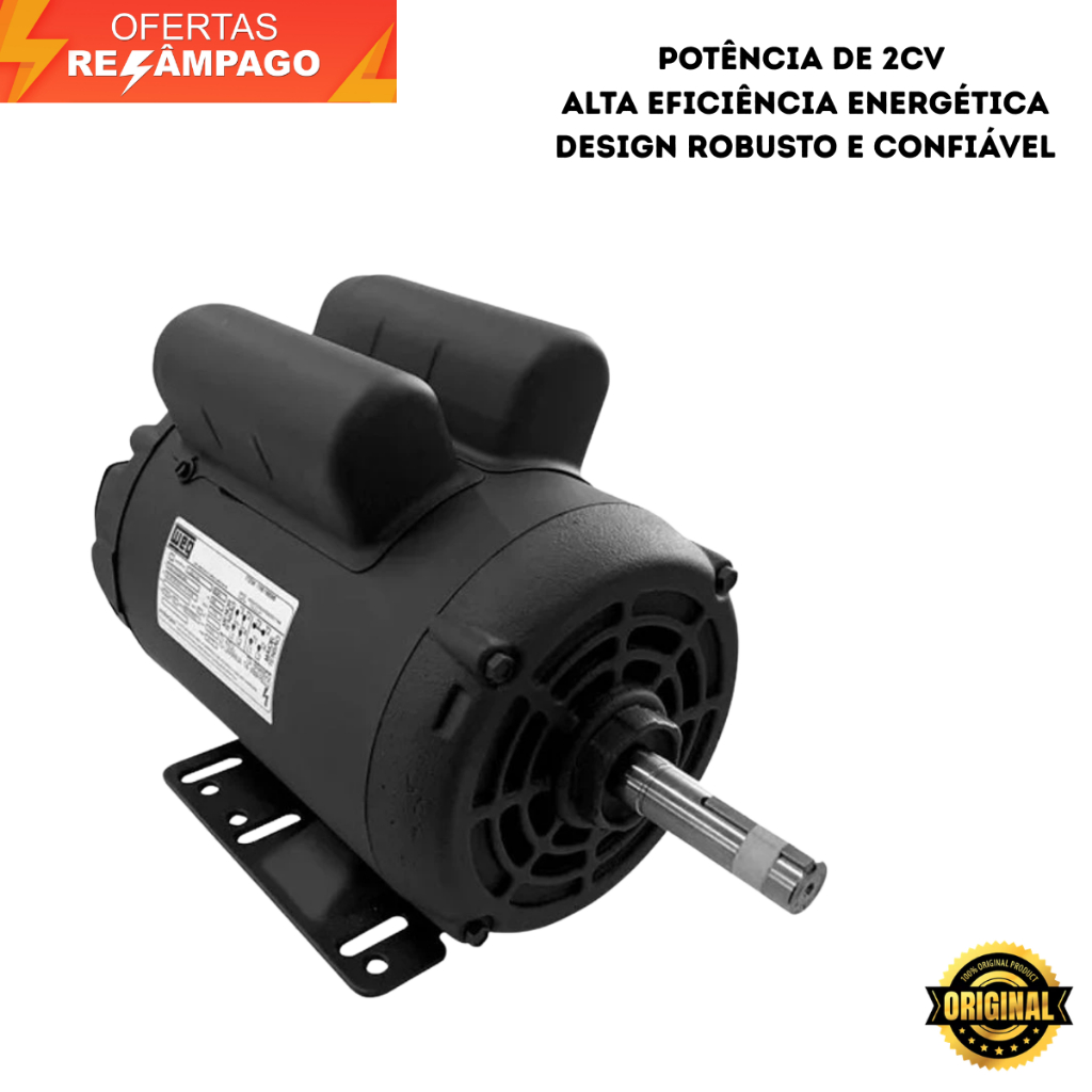 Motor Weg Para Betoneira Menegotti/csm 400l Weg 127/220v Bivolt 2cv 4 Polos · foto 2