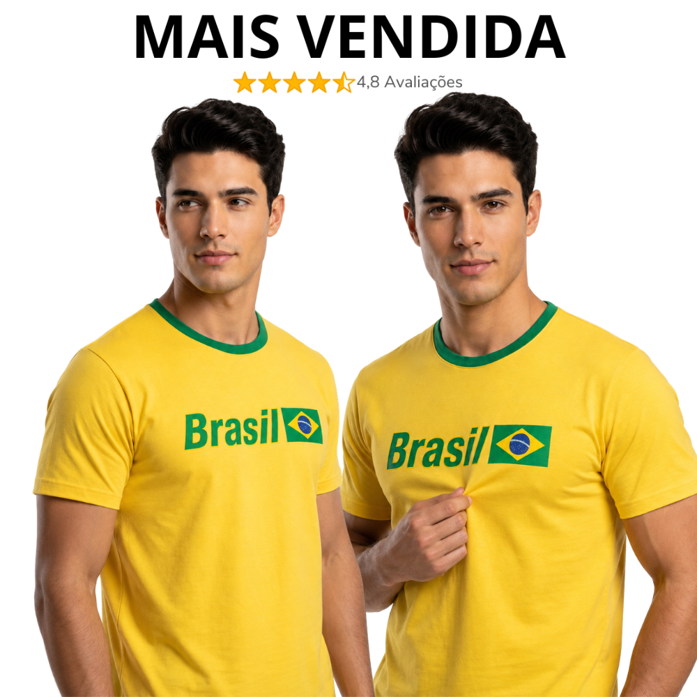 Camiseta Copa 2026 nas Cores do Brasil do P ao GG Super Confortável