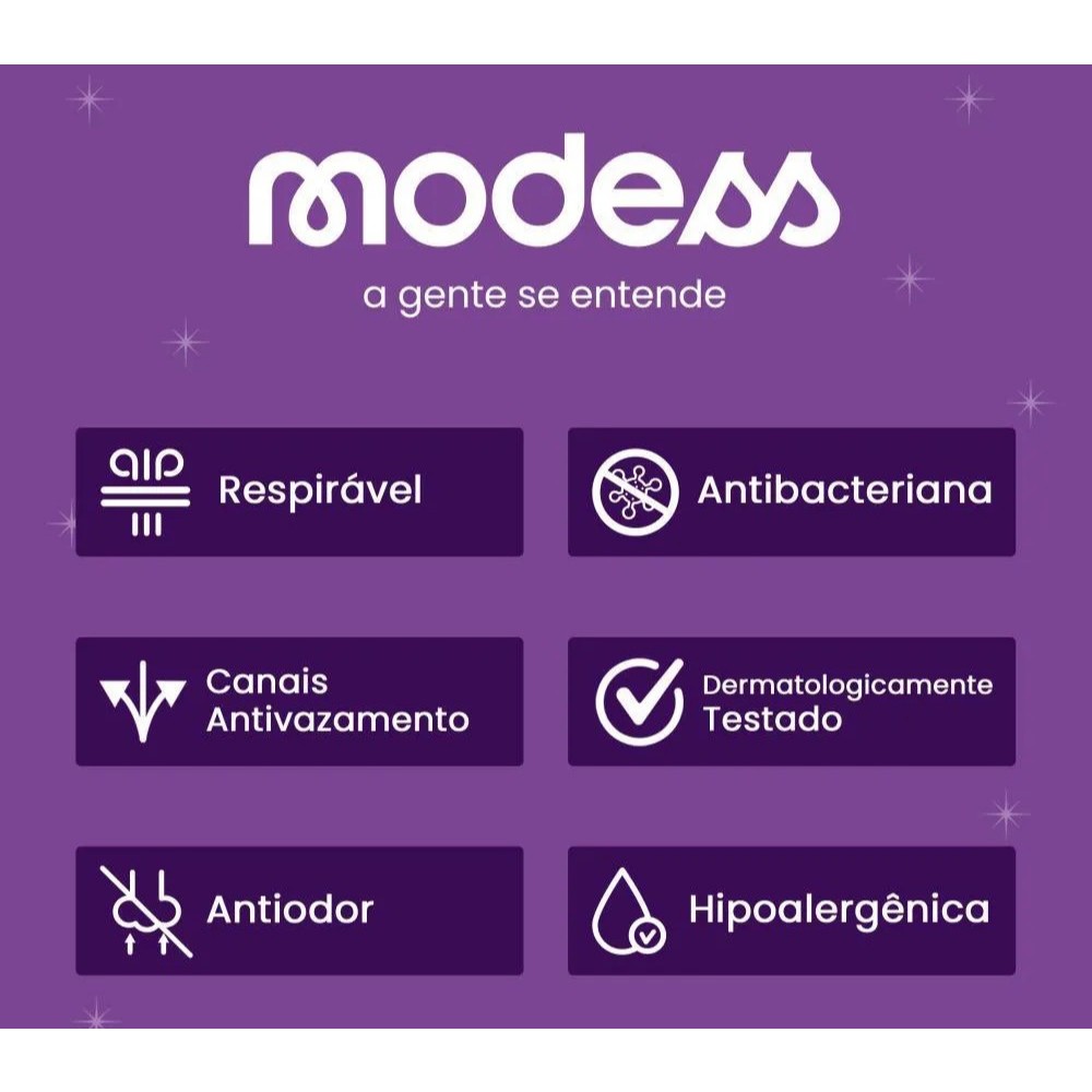 Absorvente Íntimo Suave Com Abas Modess 8un Evergreen · foto 2