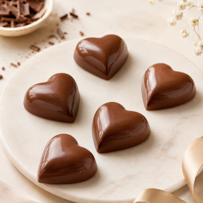 1~10 Forma Simples Bombom Coração 717-(H4) em Acetato BWB Para Bombom e Doces de Chocolate e Confeitaria(CHOCO)